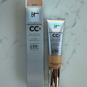 IT Cosmetics CC+ Cream Full Coverage Color Correcting Foundation SPF 50+ Medium